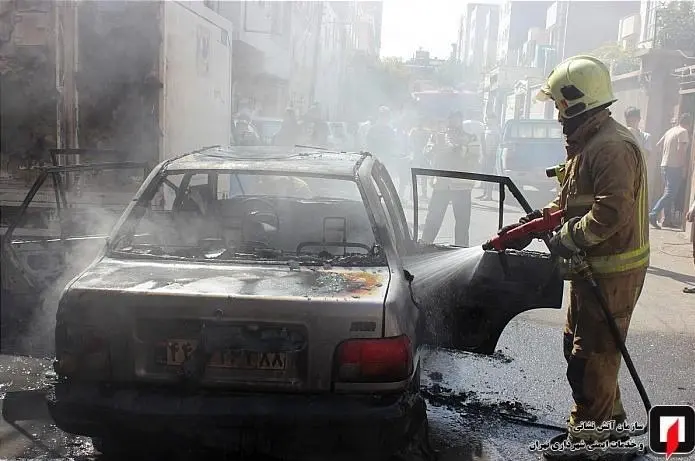 حریق خودرو در شهرری