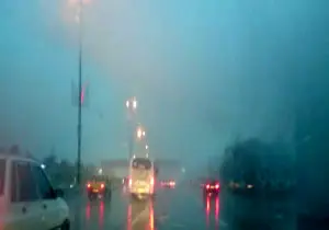       بارش باران و ترافیک سنگین در جاده های البرز
