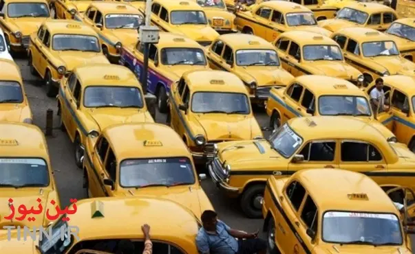 اعتصاب رانندگان تاکسی در هند + عکس
