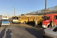 برخورد دو اتوبوس در جاده مخصوص کرج؛ ۲۶ نفر مصدوم شدند