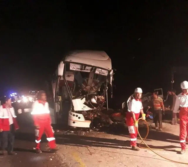 اسامی 56 مصدوم حادثه امروز اتوبوس مشهد- یزد
