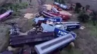 فیلم| خروج واگن‌های قطار از خط 