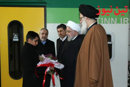 ایین افتتاح قطار برقی شهر جدید هشتگرد