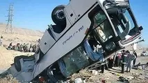 مصدوم ‌شدن 4نفر در واژگونی اتوبوس مشهد - تهران
