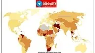 نقشه جهانی نرخ مرگ و میر سوانح رانندگی