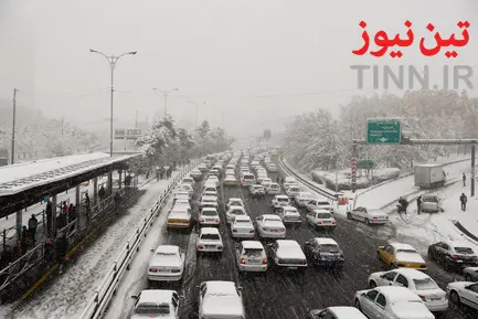 برف و ترافیک تهران
