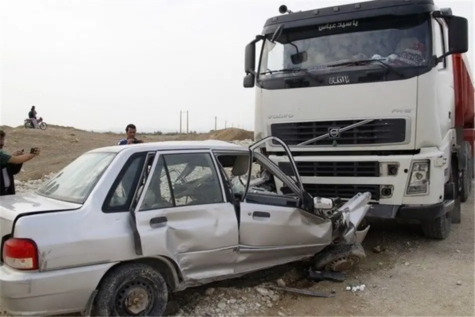 تصادف مرگبار پراید و تریلر در ماهشهر