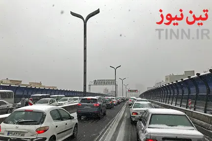 برف و ترافیک تهران