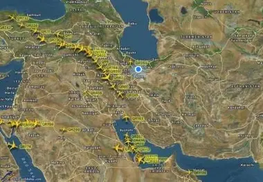 بدنبال اتفاقات خلیج فارس روزانه 100 پرواز بیشتر از حریم هوایی ایران عبور می کند