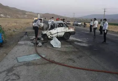 ۳ کشته و ۲ مجروح در تصادف نیسان با پراید در جاده پلدختر- دره شهر