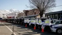 برگزاری رزمایش طرح زمستانی پلیس‌راه در کرمانشاه