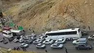 ترافیک در آزادراه قزوین-کرج-تهران/ بارش باران در کردستان و کرمانشاه 