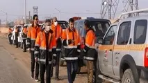 برگزاری رژه خودرویی ماشین آلات راهداری و حمل‌ و نقل جاده‌ ای خراسان شمالی 