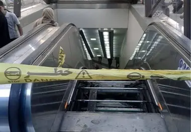 مصدومیت ۱۸ تن درپی سقوط از پله برقی در ایستگاه مترو