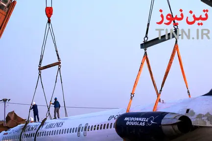 عملیات جابه‌جایی هواپیمای سانحه‌دیده ماهشهر