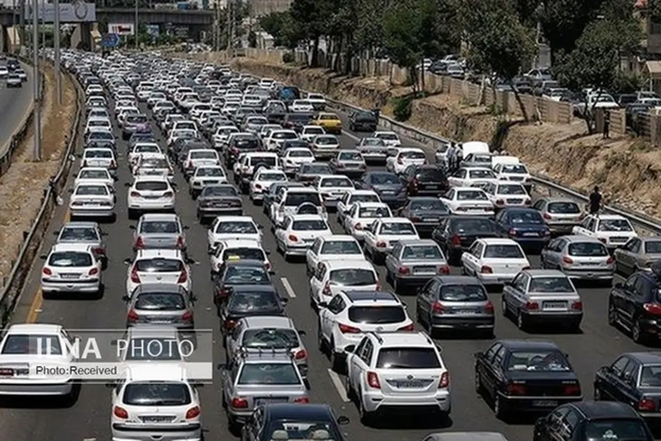  ترافیک سنگین در آزادراه قزوین_کرج 