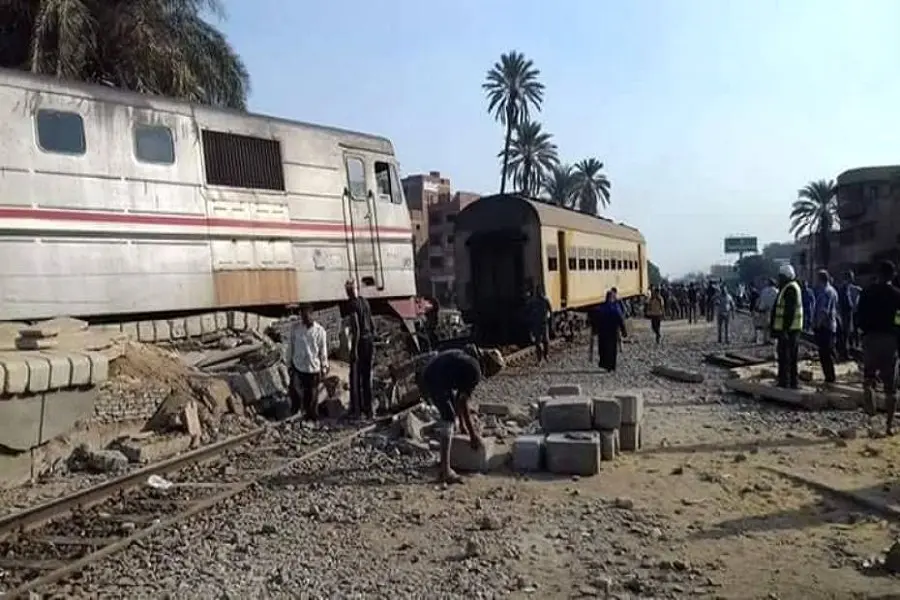 خروج قطار از ریل در مصر 55 زخمی برجا گذاشت
