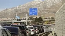 ترافیک در آزادراه تهران شمال سنگین است