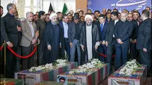 حضور وزیر راه و شهرسازی در مراسم وداع با شهدای حملات تروریستی تهران در مجلس شورای اسلامی