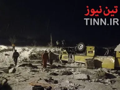 ۹ فوتی در حادثه واژگونی اتوبوس در آزاد راه زنجان _ تبریز