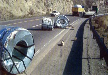 بارگیری غیراصولی و نا ایمن ورق رول فولادی