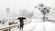 بارش برف و باران در برخی از جاده‌ها