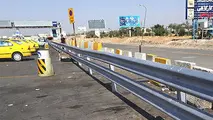 نصب گاردیل در عوارضی زنجان-قزوین برای حذف دست‌فروش‌ها