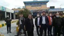تجمع رانندگان اتوبوس در قزوین