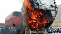 آتش سوزی ناگهانی در کشنده کامیون/ خبری از کپسول آتشنشانی نبود