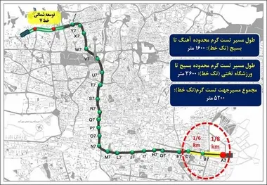 برگزاری آیین تست گرم محدوده ایستگاه های آهنگ تا ورزشگاه تختی
