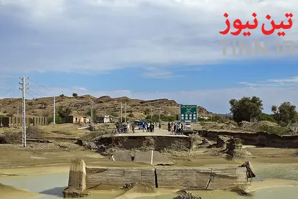مناطق سیل زده جاسک