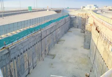اولین دیوار دیافراگمی برای حل گره ترافیکی در ایران اجرا شد