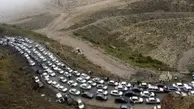 ترافیک ۱۵ کیلومتری در محور ورودی استان گیلان