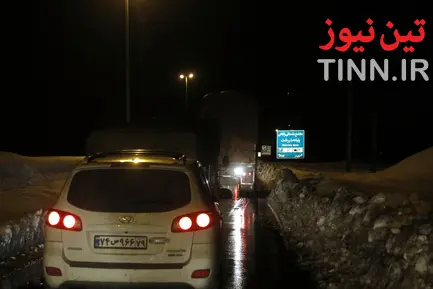 ترافیک سنگین در جاده‌های برفی گیلان