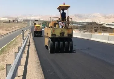 روکش آسفالت تقاطع غیرهمسطح ورودی سمنان