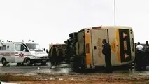 واژگونی اتوبوس در تهران یک کشته و 31 مصدوم داشت
