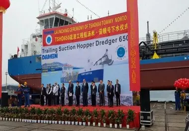 Damen’s dredger launched for Gippsland Ports