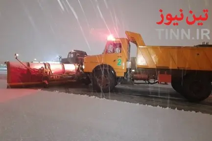 بارش برف و عملیات زمستانی در فرودگاه بین‌المللی مهرآباد تهران