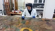 زمان اتمام مرمت تابلو نقاشی قهوه‌خانه‌ای کاخ گلستان