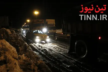 ترافیک سنگین در جاده‌های برفی گیلان