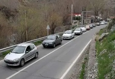 ترافیک جاده هراز در حال روان شدن