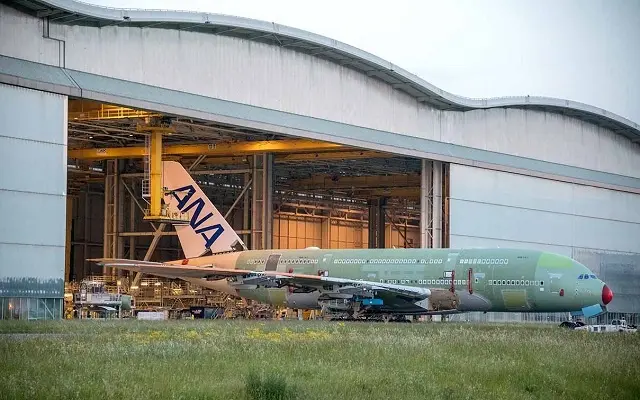 First ANA A380 rolls out