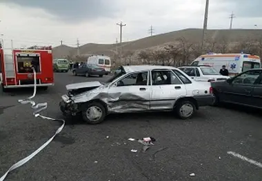 مصدومیت ۸ نفر در سانحه رانندگی در شهر سهند تبریز
