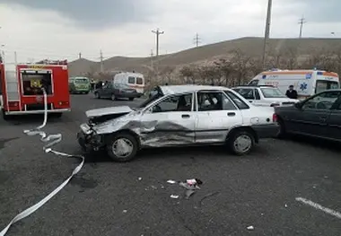 مصدومیت ۸ نفر در سانحه رانندگی در شهر سهند تبریز
