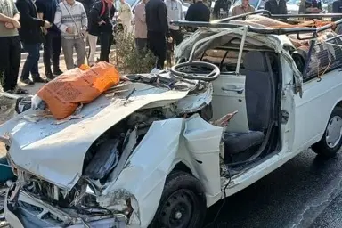 تصادف وانت و تریلی در اتوبان شهید هاشمی با سه کشته