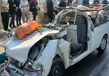 تصادف وانت و تریلی در اتوبان شهید هاشمی با سه کشته