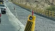 عکسی از چگونگی اصلاح پل رفت جاده فیروزکوه - تهران