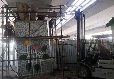 عملیات مقاوم سازی پل تقاطع بزرگراه صدر با خیابان شریعتی
