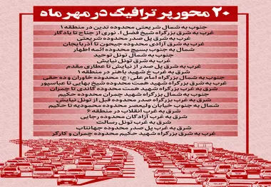اینفوگرافیک | گره های ترافیکی تهران را بشناسید