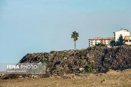 کوه زباله در چند متری دریای کاسپین 